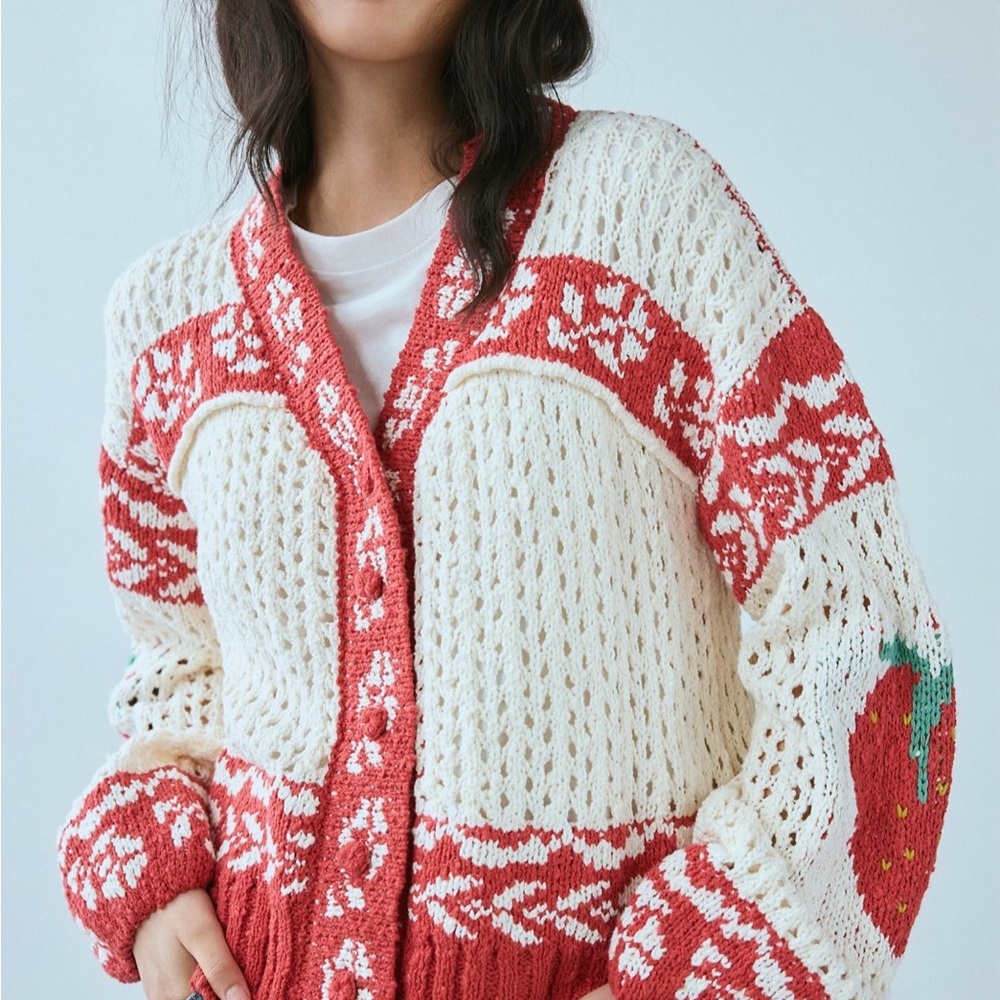 Kimchi Blue Libby Oversized Fairisle Knit Cardigan